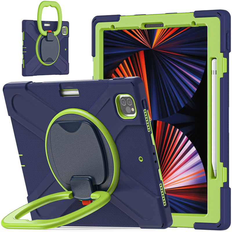 Load image into Gallery viewer, Apple iPad Pro 12.9" 3rd/4th/5th/6th Gen 360 Degree Rotation Heavy Duty EVA Kid Friendly Ring Holder Stand Case - Polar Tech Australia