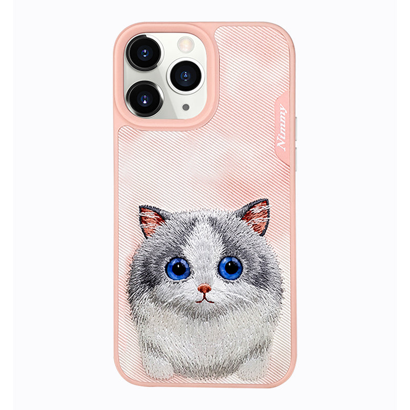 Load image into Gallery viewer, Nimmy Pet Animal Big Eye Series iPhone 13/14/15/Pro/Max Embroidery 3D Cute Cool Case - Polar Tech Australia