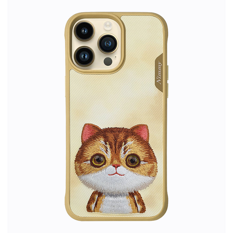 Load image into Gallery viewer, Nimmy Pet Animal Big Eye Series iPhone 13/14/15/Pro/Max Embroidery 3D Cute Cool Case - Polar Tech Australia