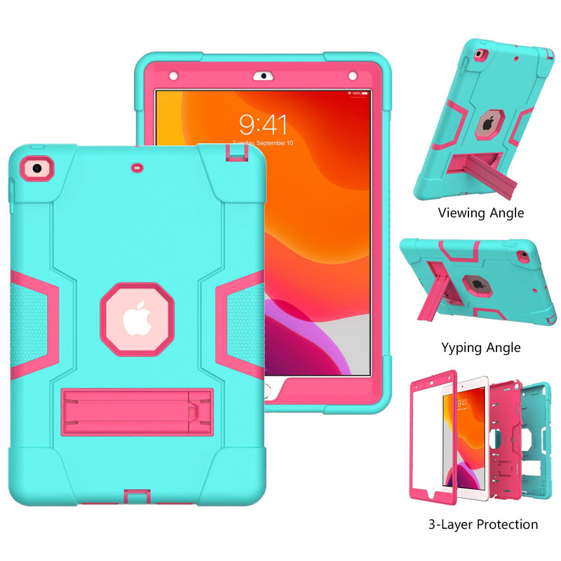 Load image into Gallery viewer, Apple iPad 7th/8th/9th 10.2" - Defender Heavy Duty Drop Proof Rugged Protective Stand Case - Polar Tech Australia