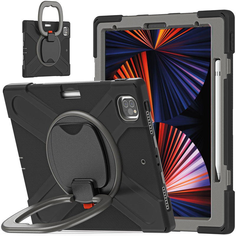 Load image into Gallery viewer, Apple iPad Pro 12.9" 3rd/4th/5th/6th Gen 360 Degree Rotation Heavy Duty EVA Kid Friendly Ring Holder Stand Case - Polar Tech Australia