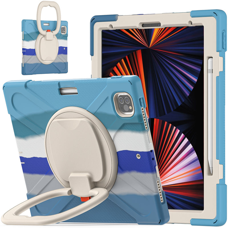 Load image into Gallery viewer, Apple iPad Pro 12.9" 3rd/4th/5th/6th Gen 360 Degree Rotation Heavy Duty EVA Kid Friendly Ring Holder Stand Case - Polar Tech Australia