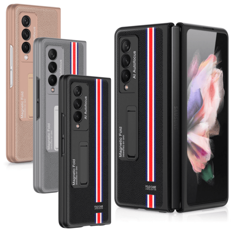 Load image into Gallery viewer, Samsung Galaxy Z Fold 3 5G Fashion Smart Magnetic Stand Leather Cover Case - Polar Tech Australia