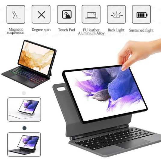 Elevate Your Productivity with the Samsung Galaxy Tab S7/S8/S9/S9 FE Magnetic Suspension Magic Keyboard Case