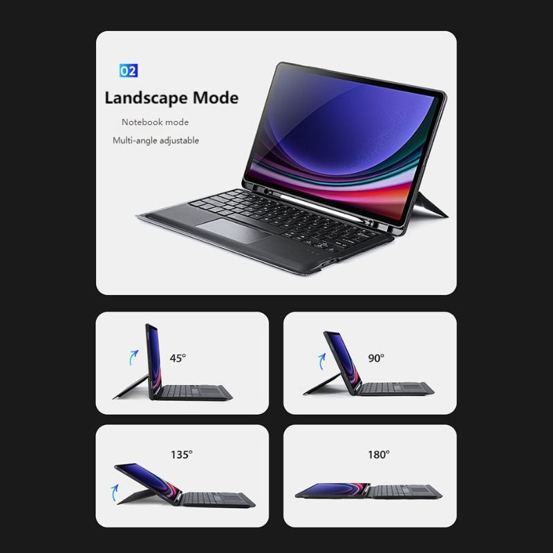 Load image into Gallery viewer, [Detachable] Samsung Galaxy Tab S6 Lite 10.4’’ 2020/2022 - Multi Functional PU Leather Magnetic Bluetooth Keyboard Case
