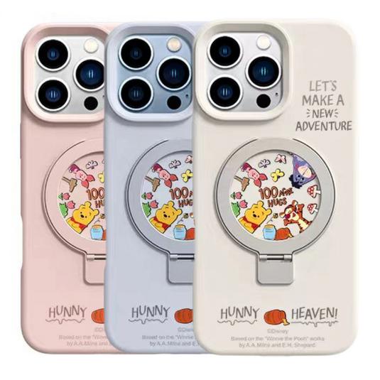 [Built-in Stand] Apple iPhone 15/Pro/Pro Max Liquid Silicone Magnetic Cartoon Essentials Series Case