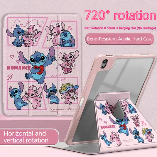 Apple iPad Air 13-inch M2/M3 (2024/2025) Stitch Smart 360° Degree Rotate Stand Shockproof Flip Cover Case