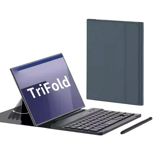 Samsung Galaxy Z TriFold - Bluetooth Wireless Keyboard Holder With Mouse and Capacitive Pen