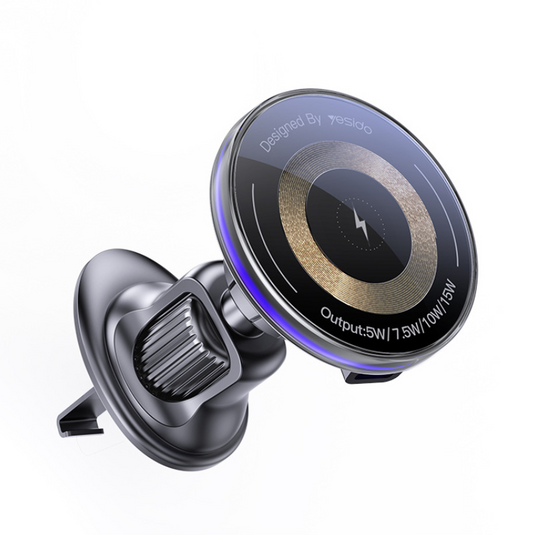 Yesido 15W Magnetic Wireless Charging Car Air Outlet Phone Holder - i-Station Mobile Phone & Electronic Device Repair and Accessories