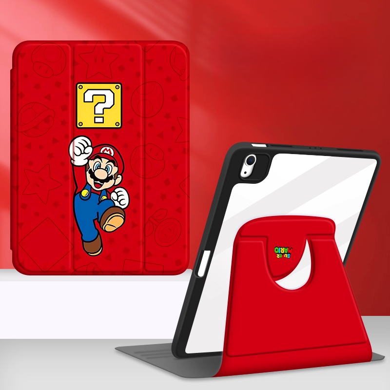 Load image into Gallery viewer, [Built-in Pen Slot] Apple iPad Air 4/5 10.9&#39;&#39; 4/5th Gen (2020/2022) Mario Smart 360° Degree Rotate Stand Shockproof Flip Cover Case
