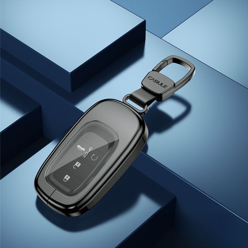 Load image into Gallery viewer, Honda Alloy + Dual TPU Film Protection Car Key Fob Case Cover For Civic, Accord, CR-V, HR-V, Pilot
