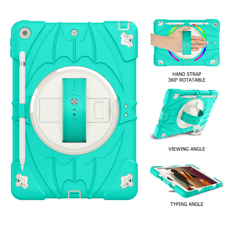 Load image into Gallery viewer, [Built-in Stand][With Pen Slot] Apple iPad 10.9&#39;&#39; 10/11th Gen (2022/2025) Batman Cartoon Kids Full-cover Silicone Shockproof Case
