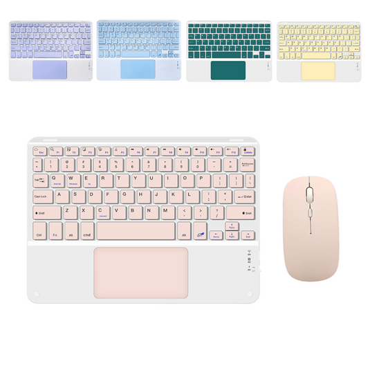 [With Backlit] Magnetic Wireless Bluetooth Touch Keyboard For Phones & Tablets