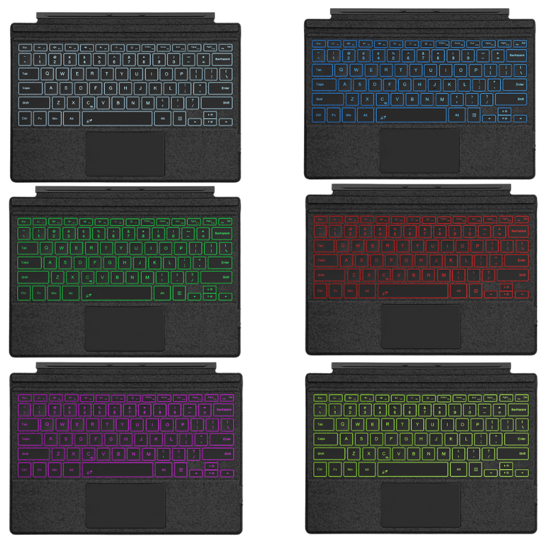 Load image into Gallery viewer, [With RGB Backlit] Microsoft Surface Go 1/2/3/4 - Compatible Ultra-Thin Wireless Bluetooth Magnetic Touchpad Keyboard
