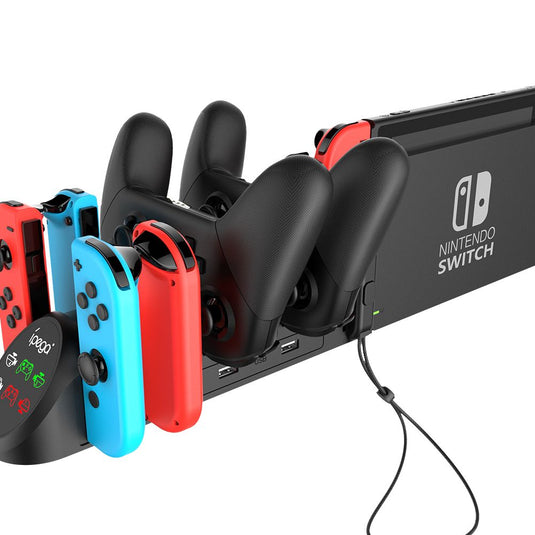 Nintendo Switch Joy-Con/Pro 6 in 1 Game Joystick Handle Controller Charging Base - Polar Tech Australia