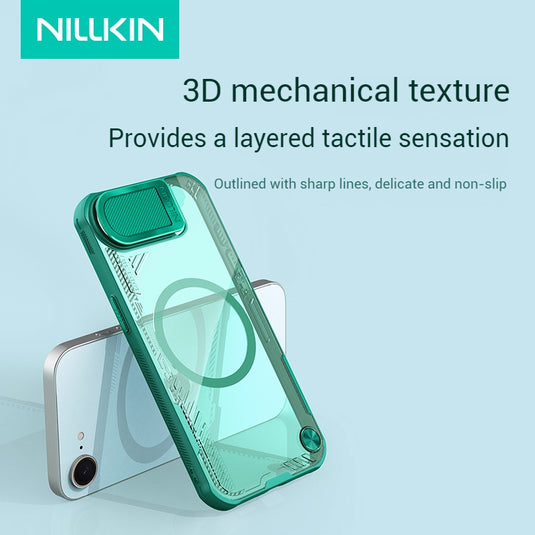 [Magsafe Compatible][Built-in Slide Lens Cover] Apple iPhone 16e Nillkin Translucent Shockproof Stand Case