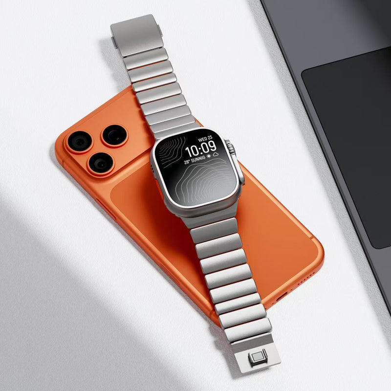 Load image into Gallery viewer, [44mm] Apple Watch Series 6/5/4/SE Dual-Layer Design with Titanium and Silicone Watch Band - i-Station Mobile Phone &amp; Electronic Device Repair and Accessories
