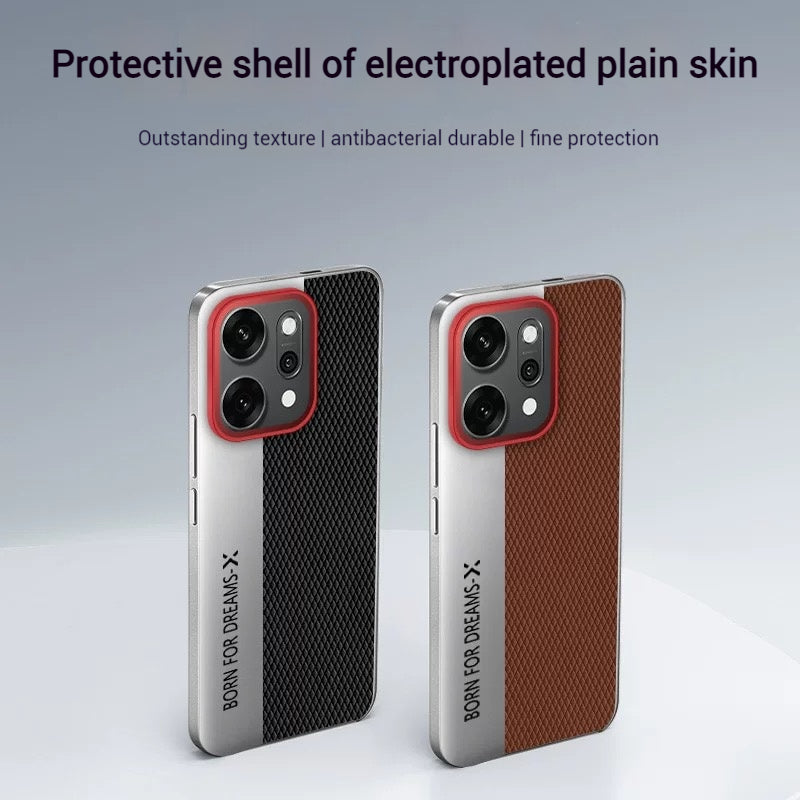 Load image into Gallery viewer, OPPO Reno14 &amp; Pro - Business Full-Cover Metal Frame Leather Fashion Case
