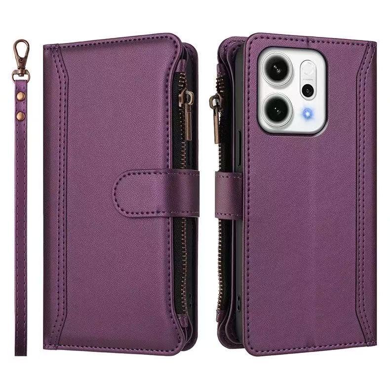 Load image into Gallery viewer, [With Card Slot] OPPO Reno14 &amp; Pro - Multifunctional Flip Phone Case With Magnetic Closure &amp; Wrist Strap
