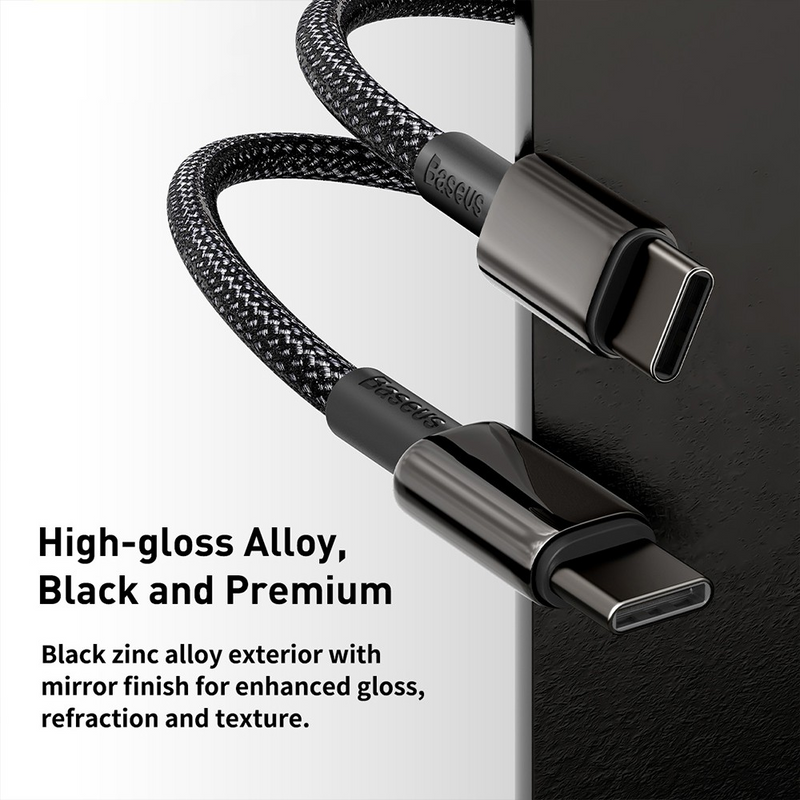 Load image into Gallery viewer, Baseus Tungsten Gold Fast Charging Data Cable Type-C to Type-C 100W 1M Compatible for iPhone 15 16 Series - i-Station Mobile Phone &amp; Electronic Device Repair and Accessories
