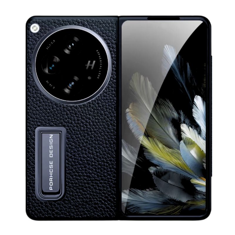 [Built in Stand] OPPO Find N3 (CPH2499) - Ultra Thin & Shockproof Lychee Pattern Leather Stand Series Case - i-Station Mobile Phone & Electronic Device Repair and Accessories