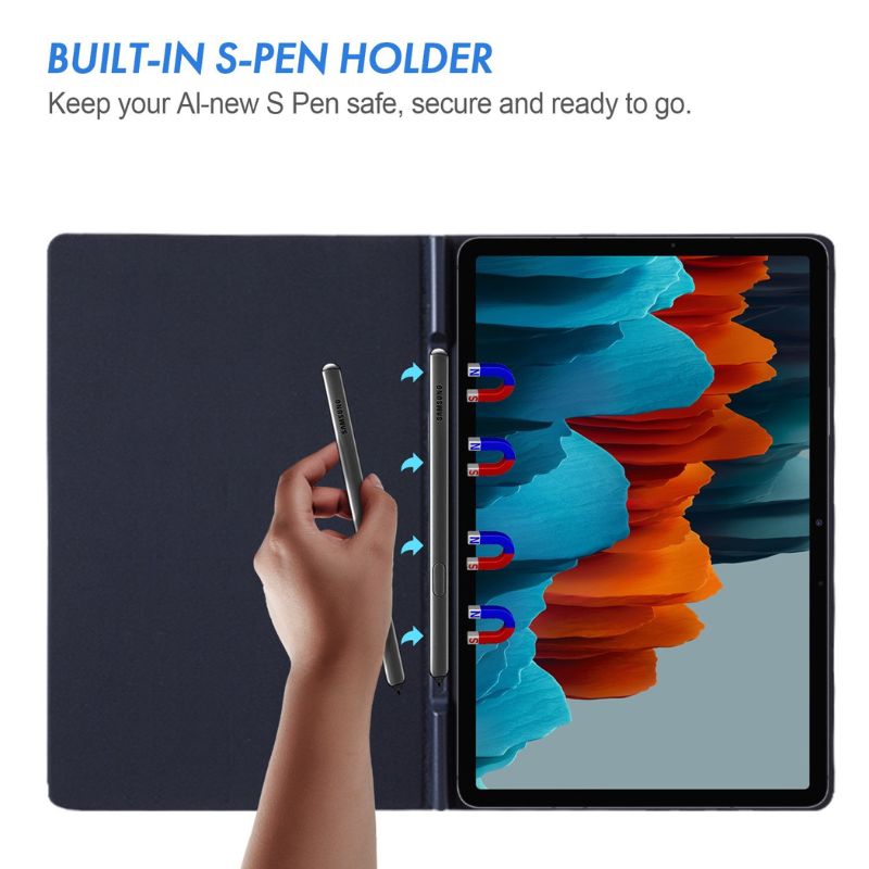 Load image into Gallery viewer, Samsung Galaxy Tab S7 &amp; S8 11&quot; - Anti Fingerprint Magnetic Leather Case
