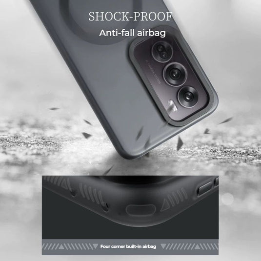 [Magsafe Compatible] Oppo Reno 12 (CPH2625)/Pro(CPH2629) - Soft  Frosted Silicone Magnetic Shockproof Essentials Series Case