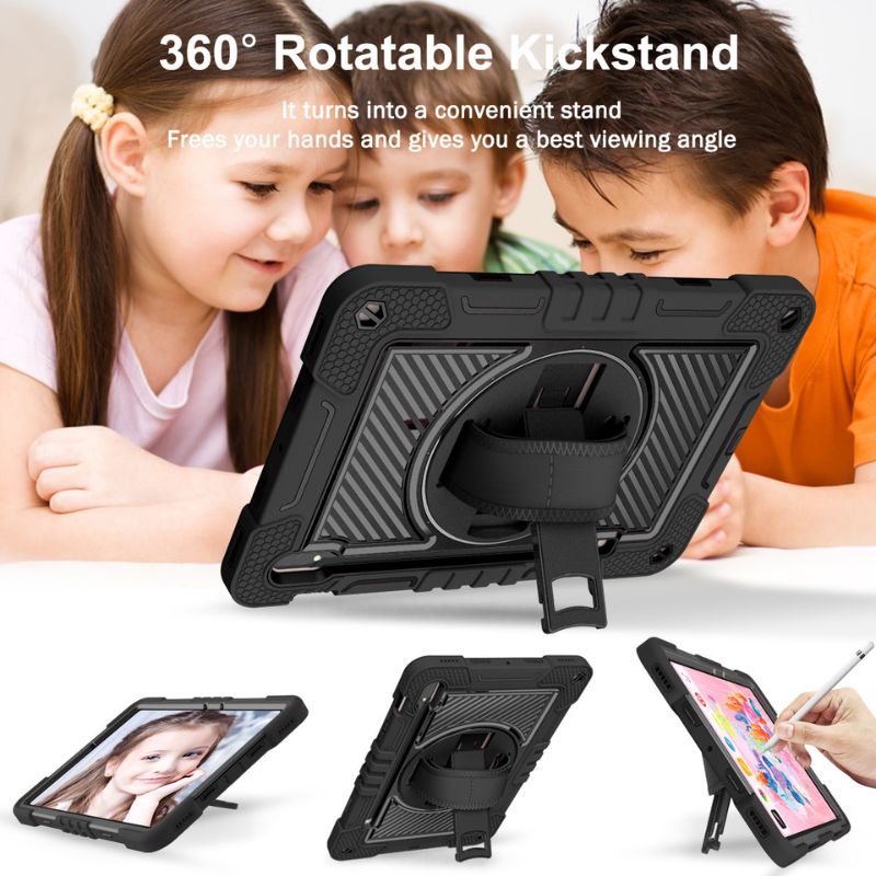 Load image into Gallery viewer, [Built-in Stand] Samsung Galaxy Tab A 2019 10.1&quot; (T510/T515) - 360 Degree Rotating Shockproof Protection Case With Hand &amp; Shoulder Strap
