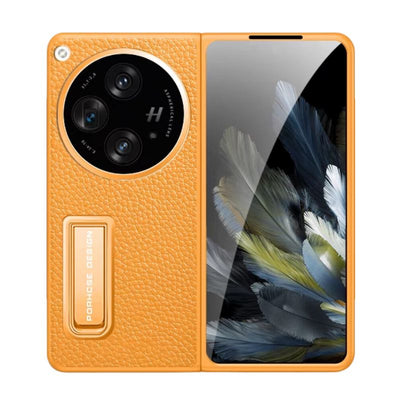 [Built in Stand] OPPO Find N3 (CPH2499) - Ultra Thin & Shockproof Lychee Pattern Leather Stand Series Case - i-Station Mobile Phone & Electronic Device Repair and Accessories