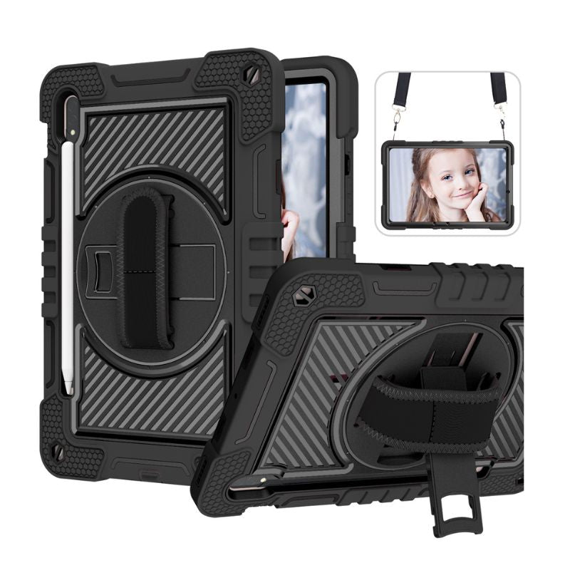 Load image into Gallery viewer, [Built-in Stand] Samsung Galaxy Tab A7 lite 8.7&quot; 2021 (T220/T225) - 360 Degree Rotating Shockproof Protection Case With Hand &amp; Shoulder Strap
