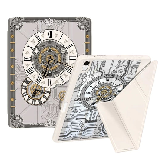 [With Pen Slot][Foldable] Apple iPad 10/10th 10.9" (2022) - Acrylic Mechanical Age Elements Fashion-Forward Series Case