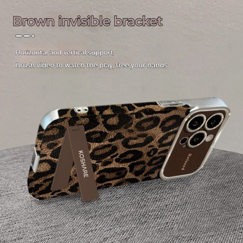 Load image into Gallery viewer, Apple iPhone 11/Pro/Max - Full Wrap Electroplated Lens Soft Leather Fashion-Forward Series Case
