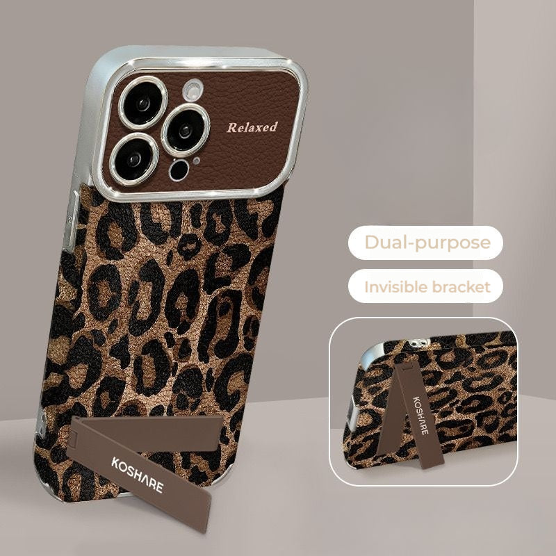 Load image into Gallery viewer, Apple iPhone 11/Pro/Max - Full Wrap Electroplated Lens Soft Leather Fashion-Forward Series Case
