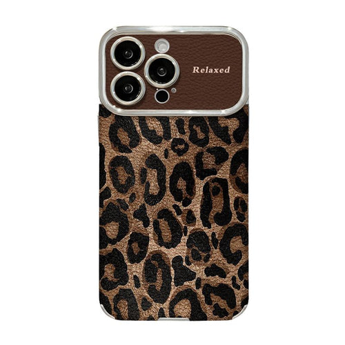 Apple iPhone 11/Pro/Max - Full Wrap Electroplated Lens Soft Leather Fashion-Forward Series Case