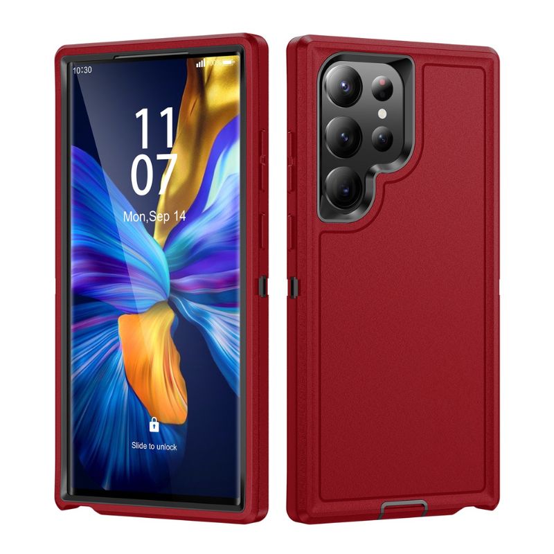 Load image into Gallery viewer, Samsung Galaxy S22(SM-S901)/Plus(SM-G906)/Ultra(SM-G908) - Full Covered Hard PC Solid Color Defender With Triple Protection Heavy Duty Series Case
