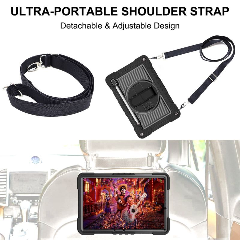 Load image into Gallery viewer, [Built-in Stand] Samsung Galaxy Tab A7 10.4&quot; 2020 (T500/T505) - 360 Degree Rotating Shockproof Protection Case With Hand &amp; Shoulder Strap
