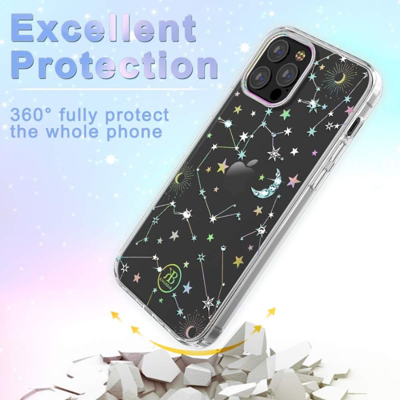 Load image into Gallery viewer, Apple iPhone 12/Mini/Pro/Max - KINGXBAR Transparent Shimmering With Crystal BlingBling Series Case
