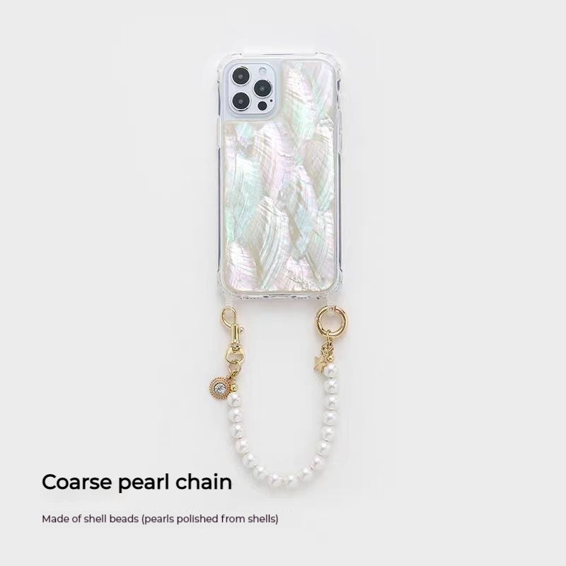 Load image into Gallery viewer, Apple iPhone 13/Pro/Max - Natural Pearl Shell Handheld Chain Bracelet Fashion-Forward Series Case
