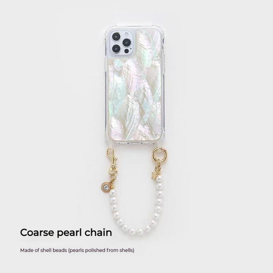 Apple iPhone 13/Pro/Max - Natural Pearl Shell Handheld Chain Bracelet Fashion-Forward Series Case