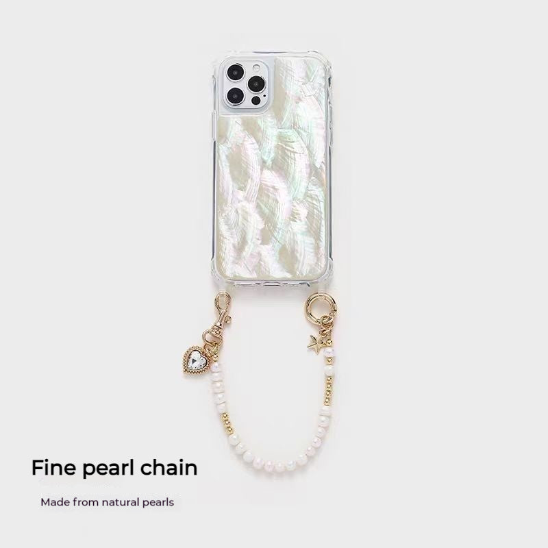 Load image into Gallery viewer, Apple iPhone 13/Pro/Max - Natural Pearl Shell Handheld Chain Bracelet Fashion-Forward Series Case
