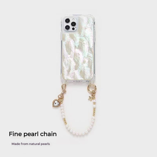 Apple iPhone 13/Pro/Max - Natural Pearl Shell Handheld Chain Bracelet Fashion-Forward Series Case