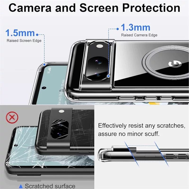 Load image into Gallery viewer, [Magsafe Compatible] Google Pixel 6 Pro - Transparent Magnetic Shockproof Airbag Essentials Series Case
