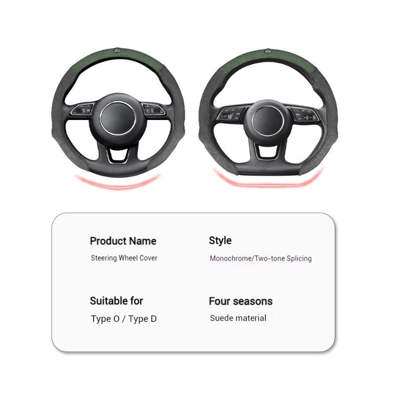 Load image into Gallery viewer, [38 CM] Nissan Suede Car Steering Wheel Covers With Logo For Altima, Sylphy, X-Trail, Qashqai, Tiida - i-Station Mobile Phone &amp; Electronic Device Repair and Accessories
