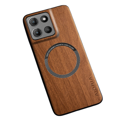 [Magsafe Compatible] Motorola Moto Edge 60/Fusion/Pro - Ultra-Thin Wood Texture Shockproof Protective Case - i-Station Mobile Phone & Electronic Device Repair and Accessories