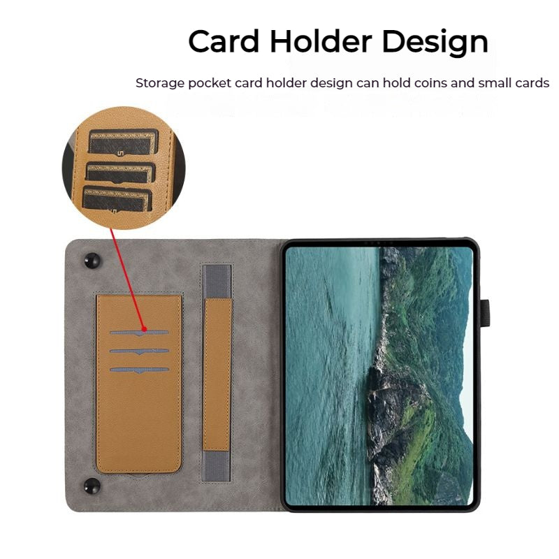 Load image into Gallery viewer, [With Card Slot] Samsung Galaxy Tab A7 10.4&quot; 2020 (T500/T505) - Multi Functional Full Covered Flip Leather Case
