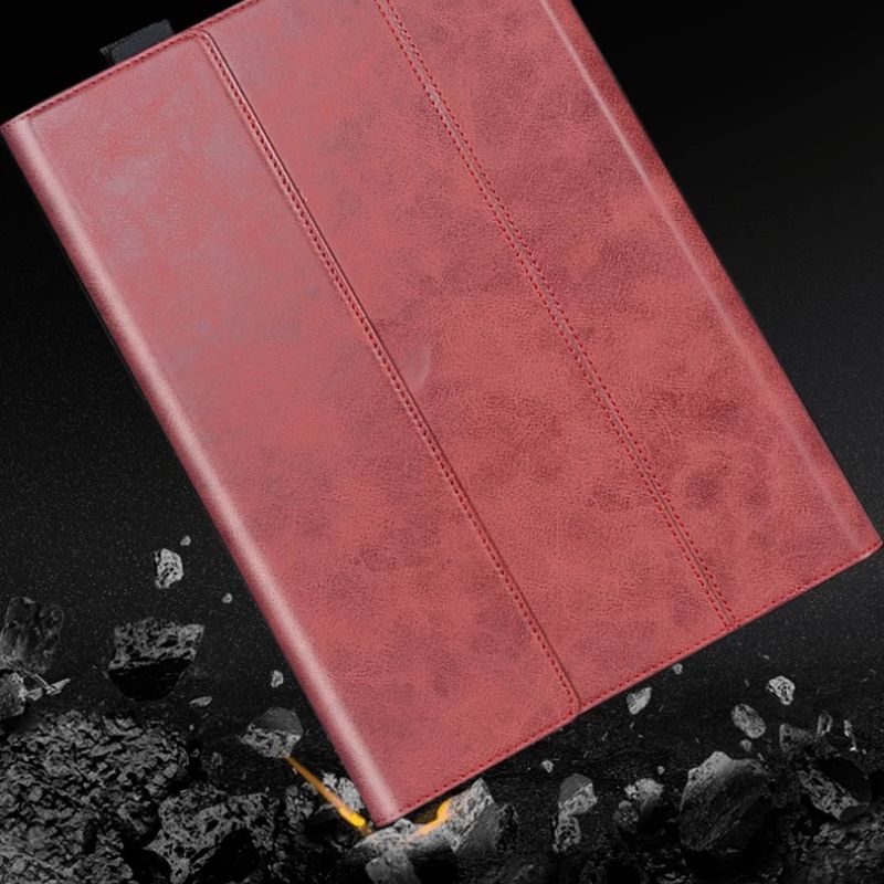 Microsoft Surface Pro X - Genuine Leather Full-Body Protective Magnetic Closure Case - i-Station Mobile Phone & Electronic Device Repair and Accessories