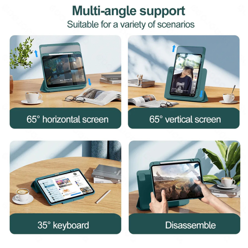 Load image into Gallery viewer, [Detachable] Apple iPad Pro 11-inch 2nd/3rd Gen (2020/2021) 360° Rotatable Full-cover Case With Pen Slot
