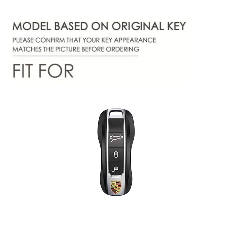 Load image into Gallery viewer, Porsche Luxury Suede Car Key Fob Case Cover For Macan, Cayenne, 911, Panamera, 718, Taycan, 992
