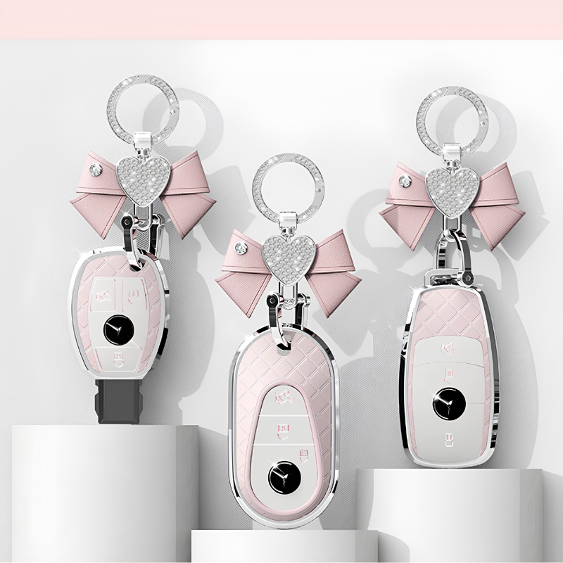 Load image into Gallery viewer, Mercedes Benz Luxury Diamond Pattern Key Fob Case For A-Class, C-Class, E-Class, S-Class, A200L, C260L, E300L &amp; GLC300 - i-Station Mobile Phone &amp; Electronic Device Repair and Accessories
