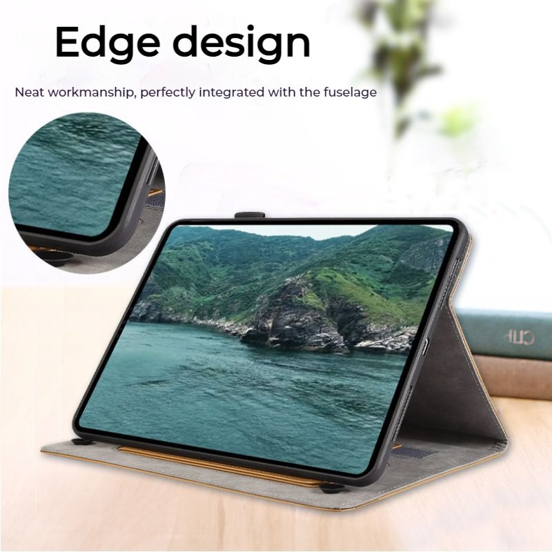 Load image into Gallery viewer, [With Card Slot] Samsung Galaxy Tab S7 Plus &amp; S8 Plus &amp; S7 FE 12.4&quot; - Multi Functional Full Covered Flip Leather Case
